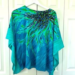 Poncho tunic top Bob Mackie